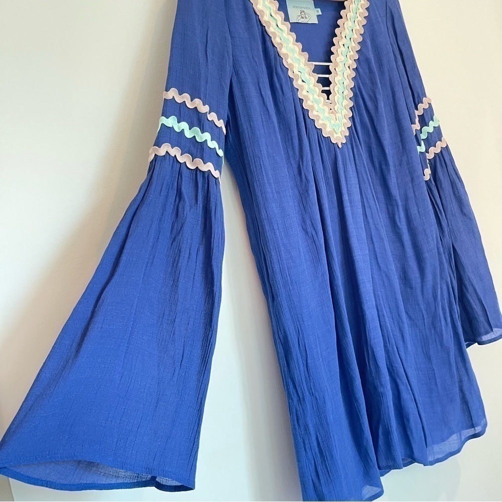 Judith March Anthropologie Boho Statement Sleeves, Embroidered Top, Size M - Picture 7 of 13